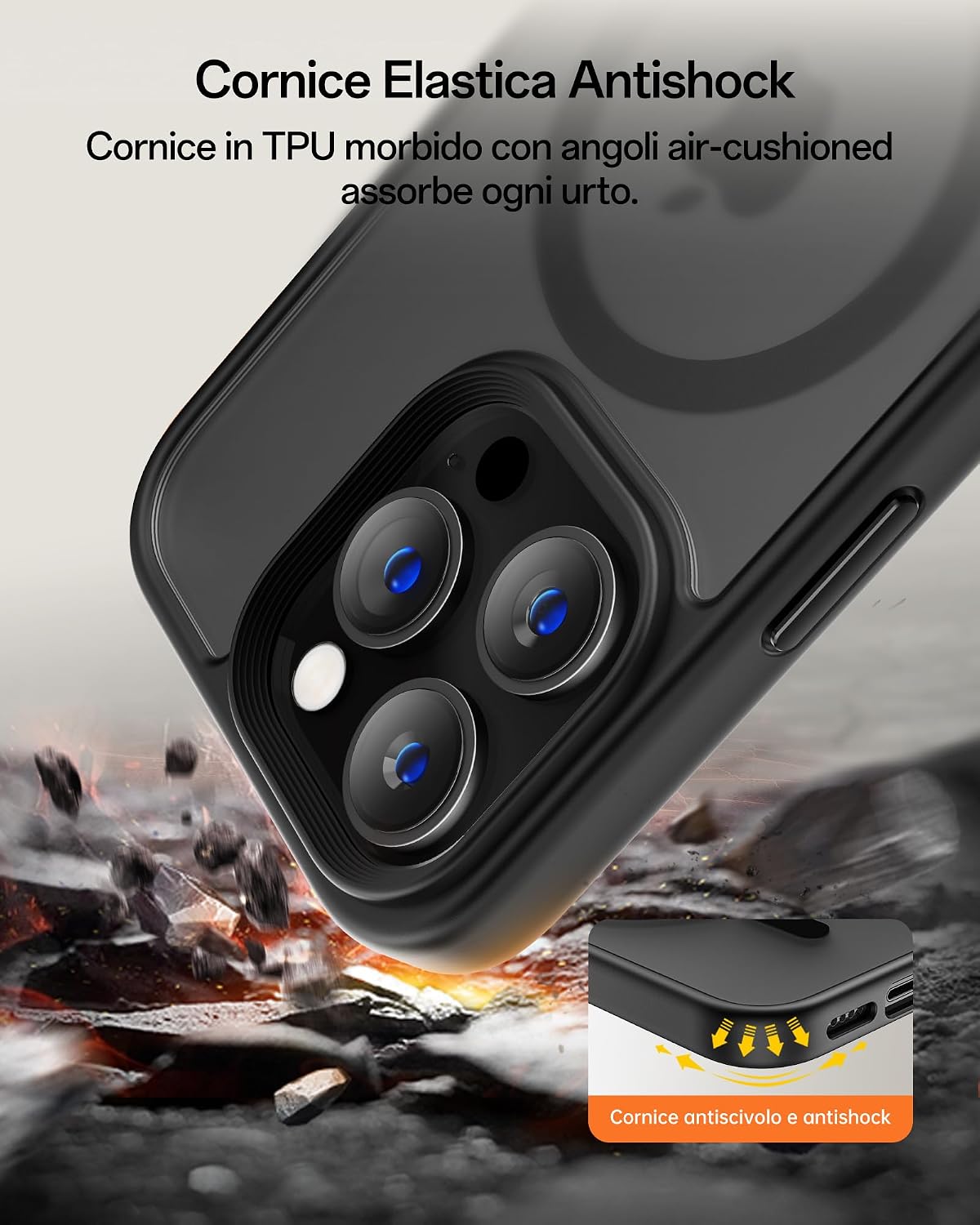 Detalle de UNBREAKcable Custodia Magnetica per iPhone 15 Pro Max 6,7" – Protezione completa, MagSafe e antirischi