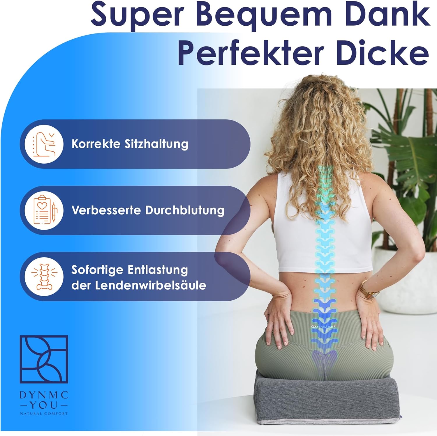 Detalle 2 de DYNMC you Sitzerhöhung Stuhl 13 cm