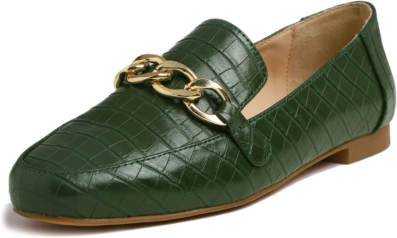 Thumbnail 6 de Feversole Women's Fashion Dress Comfort Low Heel Office Penny Loafer Flats