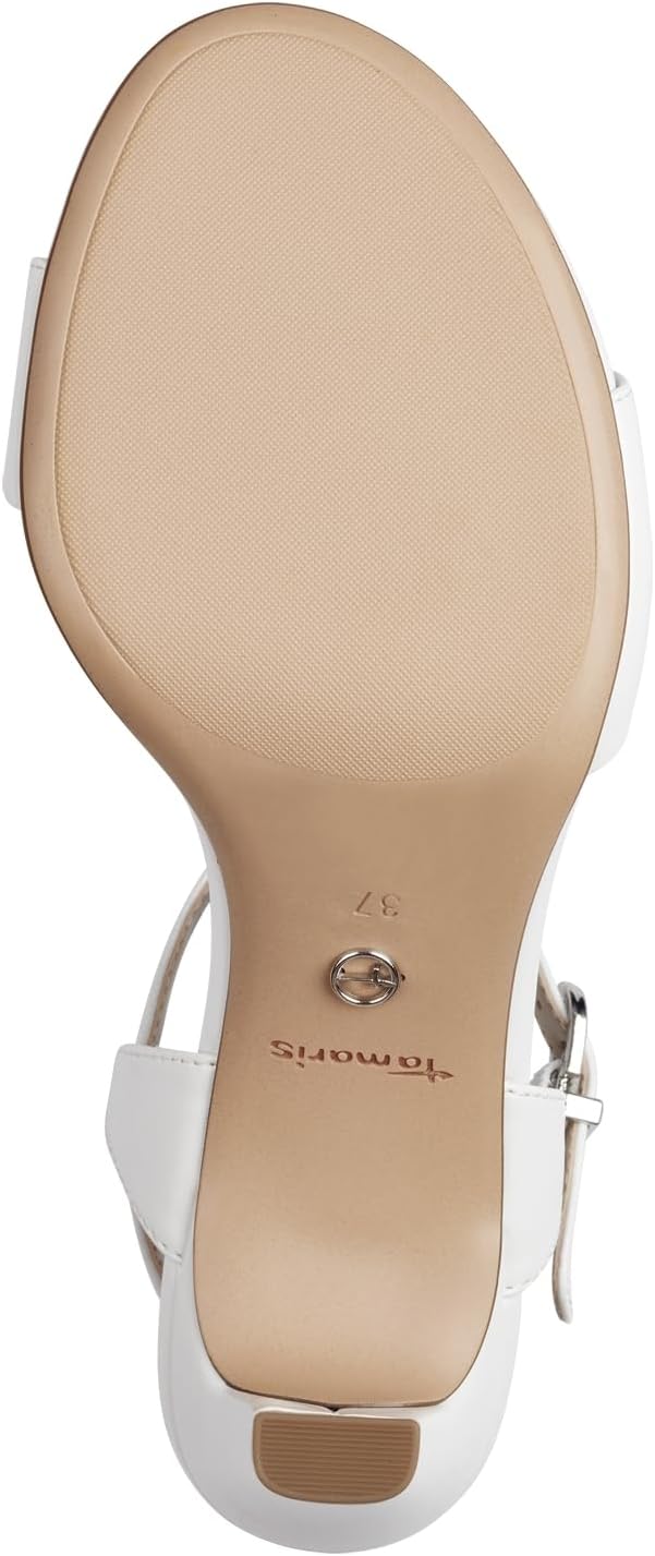 Detalle 1 de Tamaris 1-28008-42 – sandały damskie na obcasie 7 cm, z zapięciem na sprzączkę