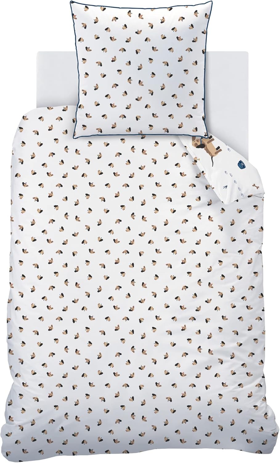 Thumbnail 3 de MATT & ROSE Parure de lit Garçon 140x200 cm WAF : housse + taie réversible en coton