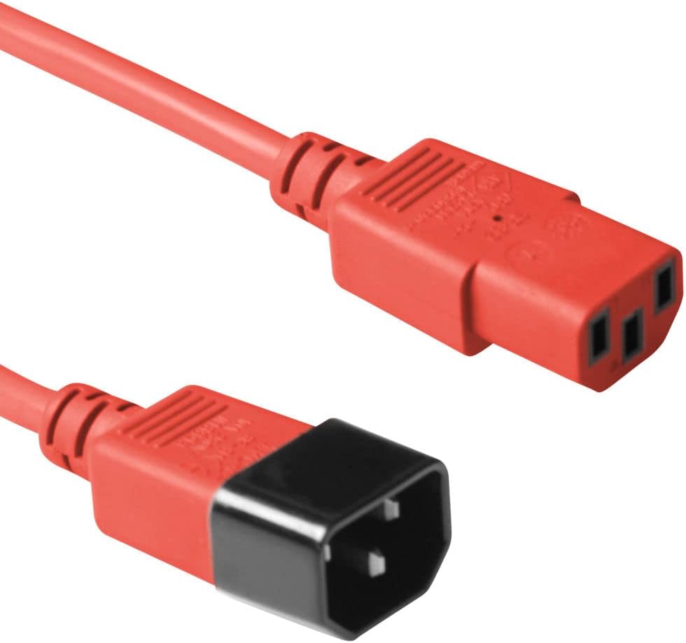 Detalle 2 de ACT AK5109 IEC-förlängningskabel 1,2 m, C13 till C14, blå och 3-polig