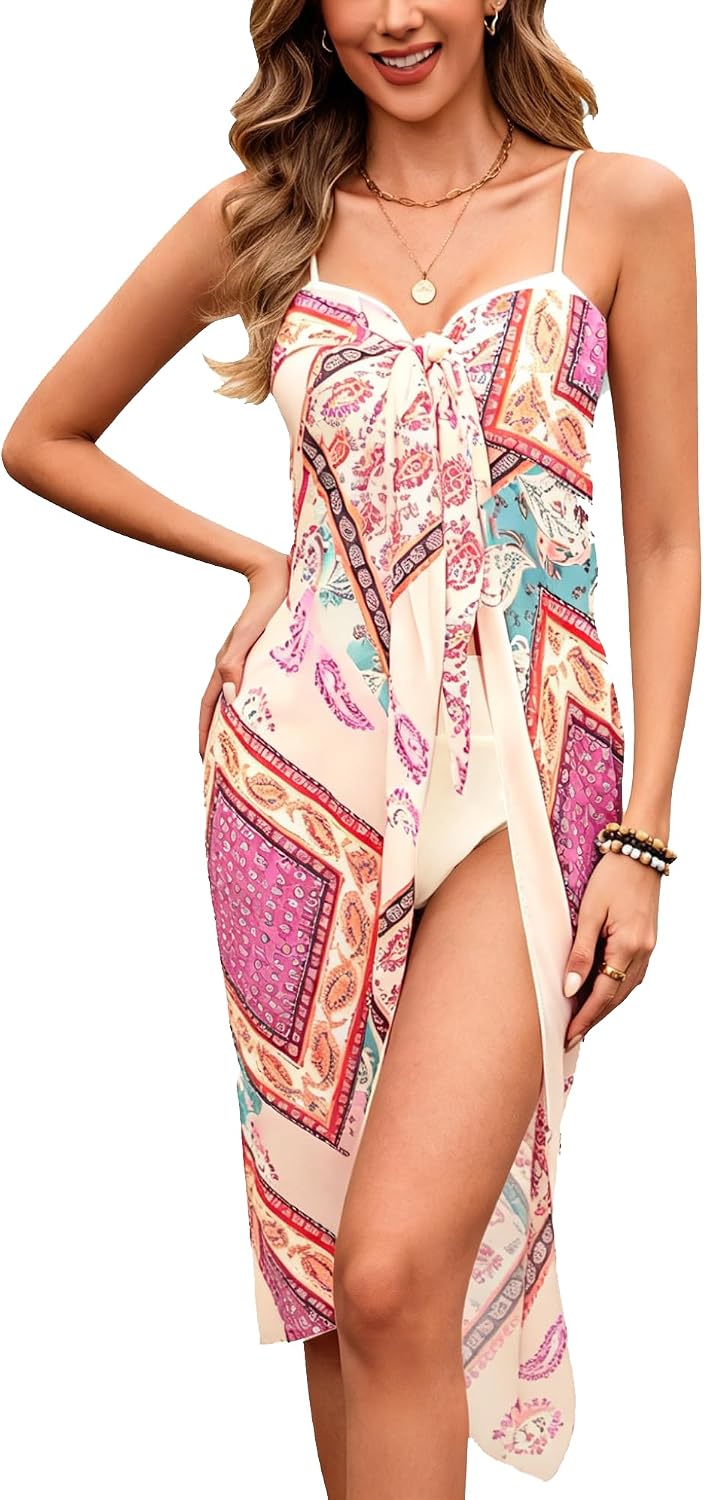 Detalle de HORISUN Paréo de plage pour femme – Léger et Imprimé, Taille unique