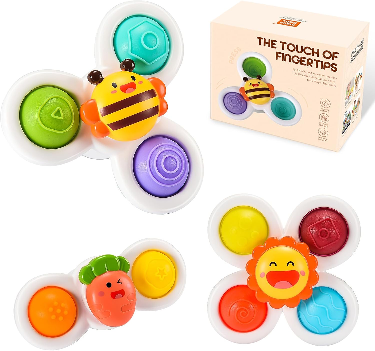 Detalle de Saugnapf Spielzeug Baby 3er-Set