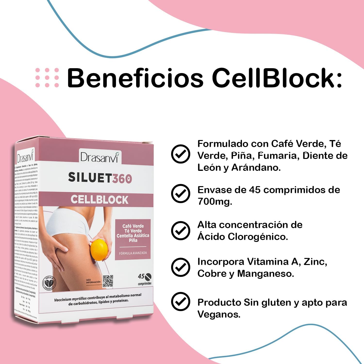 Thumbnail 4 de DRASANVI CELL BLOCK - Suplemento Vegano para Combatir Celulitis