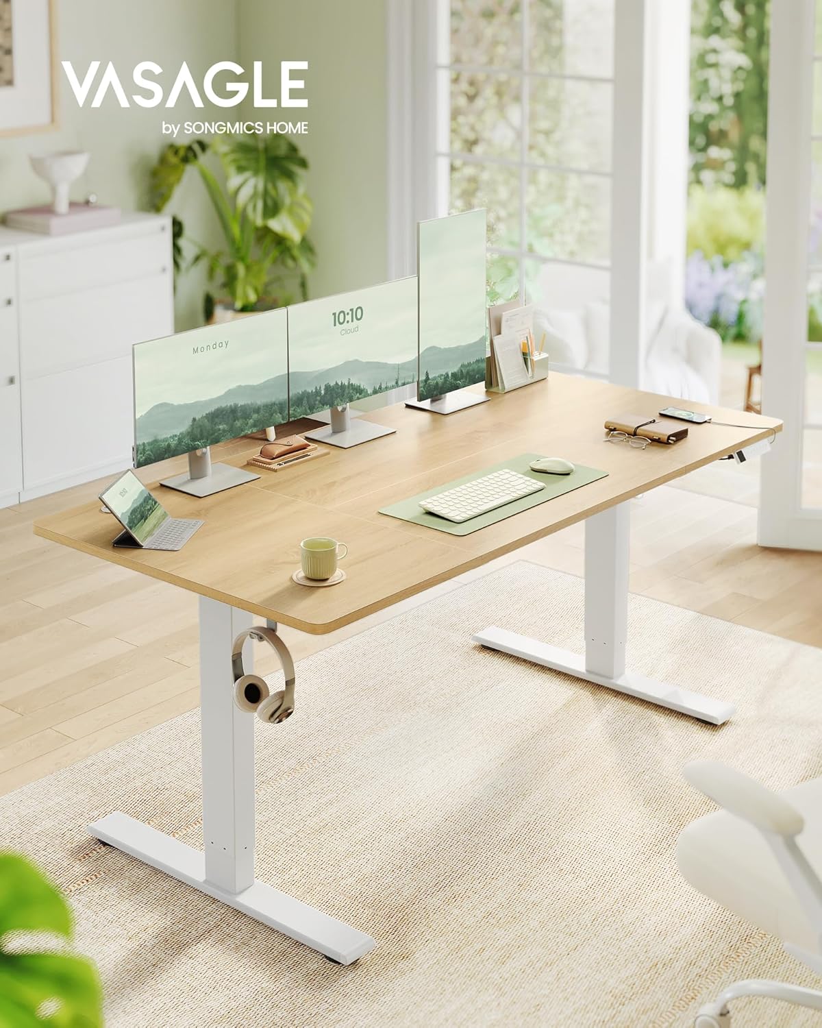 Thumbnail 2 de VASAGLE LSD146YA02 Bureau électrique réglable 160×80 cm ⌚