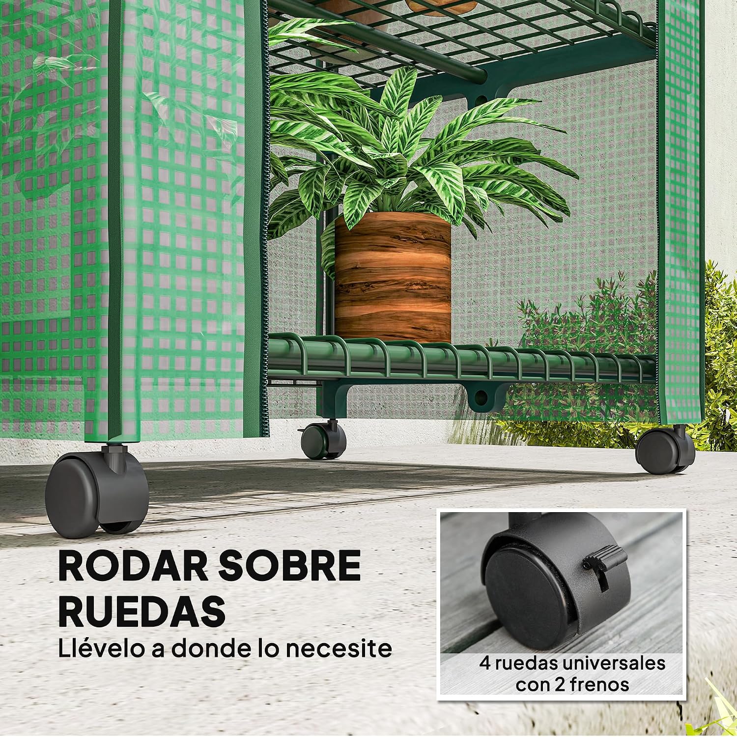 Thumbnail 5 de Outsunny Invernadero 70x50x165 cm para terraza