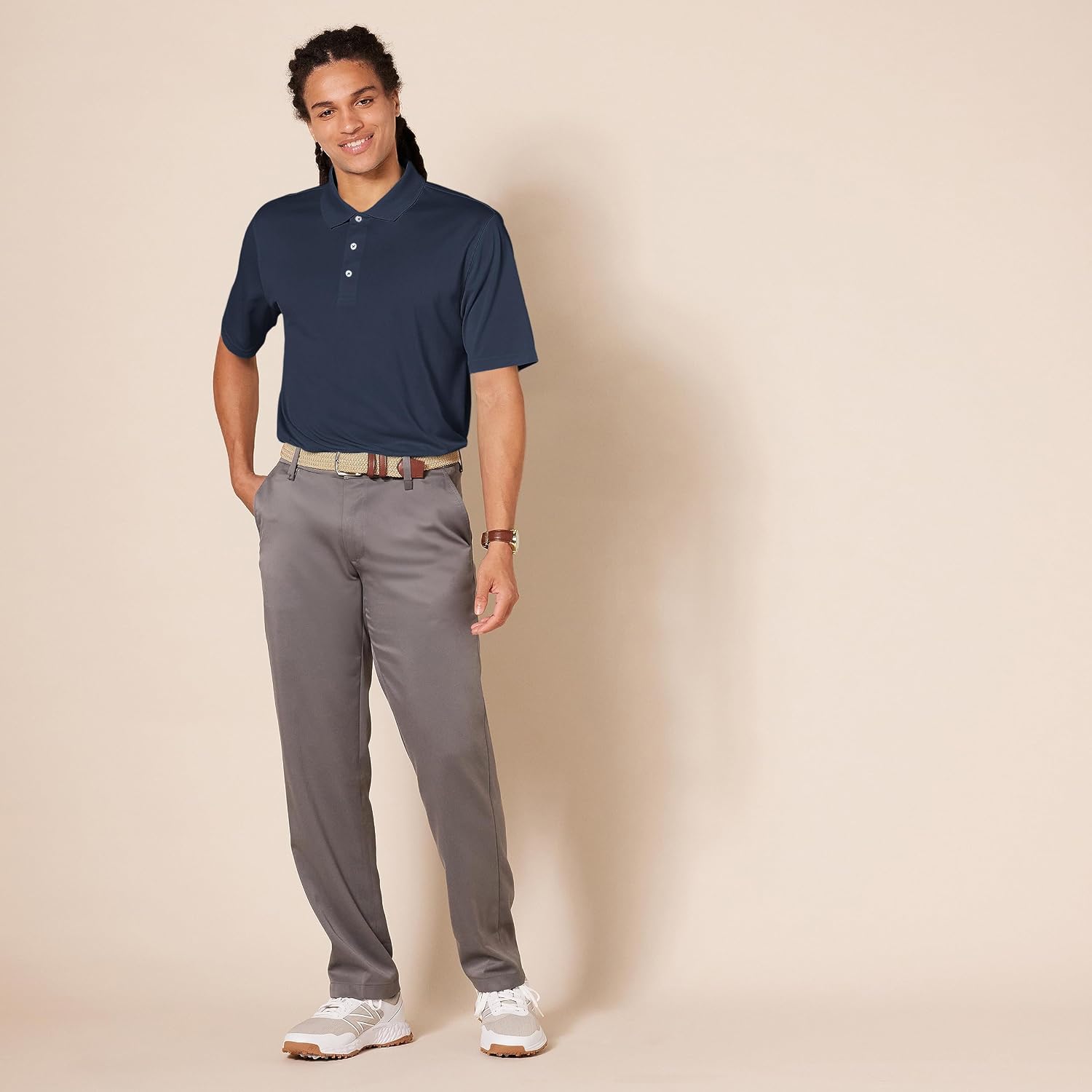 Detalle de Amazon Essentials Homme Polo de golf à manches courtes à séchage rapide