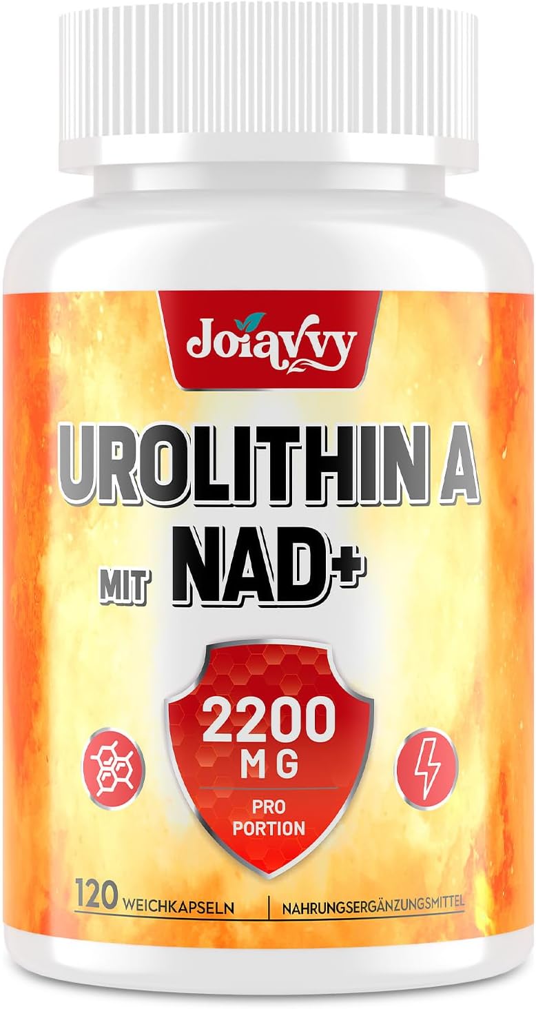 Detalle de Joiavvy Urolithine A Gélules 2000 mg par portion + NAD+ 200 mg – Complément mitochondrial 2 en 1