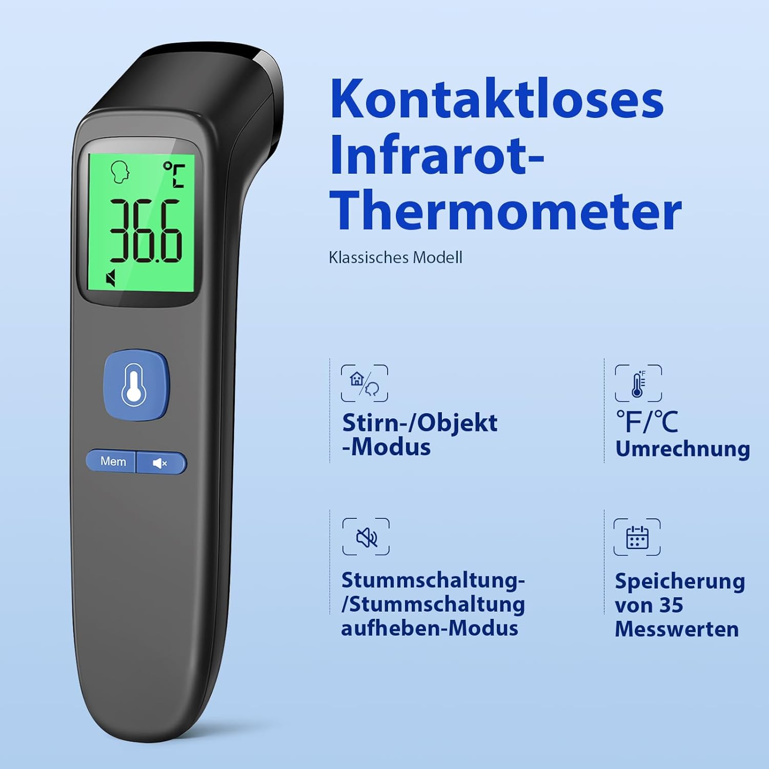 Thumbnail 1 de Kontaktloses Stirnthermometer für Fieber