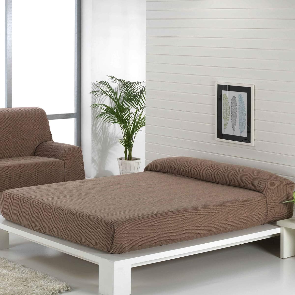 Thumbnail 3 de MERCURY TEXTIL Colcha Multiusos Sofa Camel