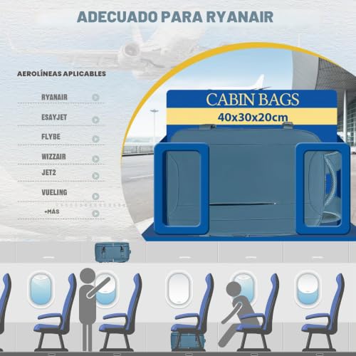 Detalle 2 de Mochila de cabina VMIKIV 24L (40x30x20 cm) para Ryanair