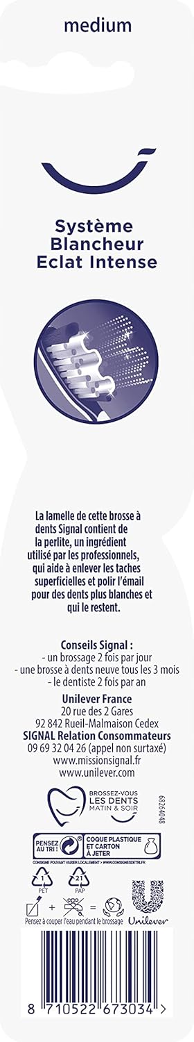 Thumbnail 3 de SIGNAL - Brosse à Dents Système Blancheur Éclat Intense Medium (lot de 12) avec 87% de plastique recyclé