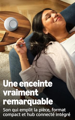 Thumbnail 2 de Amazon Echo Dot Max (nouvelle génération) – enceinte avec son qui emplit la pièce et hub intégré, Graphite