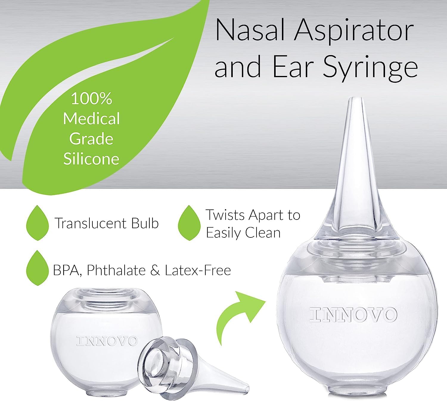 Thumbnail 1 de Innovo Hospital-Grade Silicone Ear Syringe ⚙