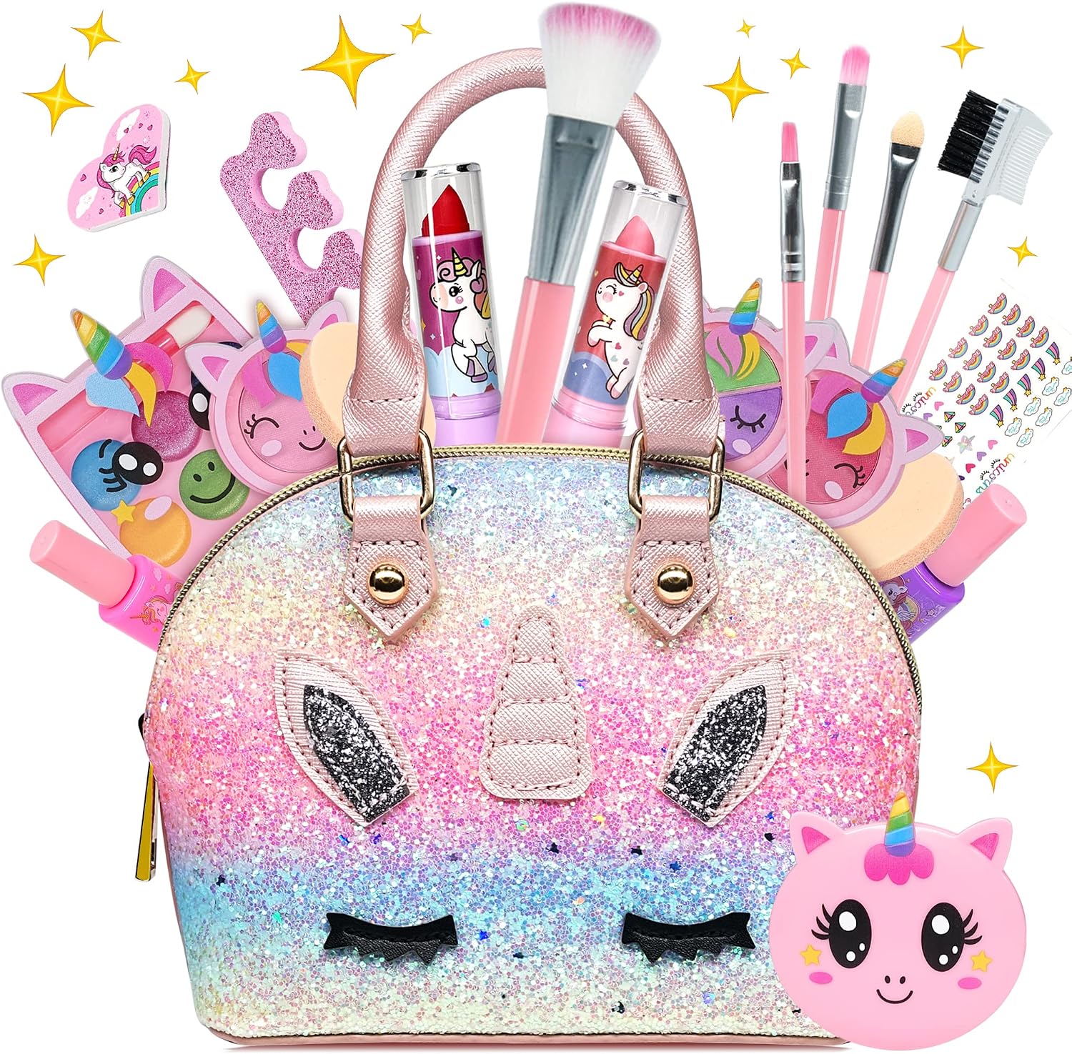 Detalle de Kids Makeup Sets for Girls — Unicorn Washable Starter Kit