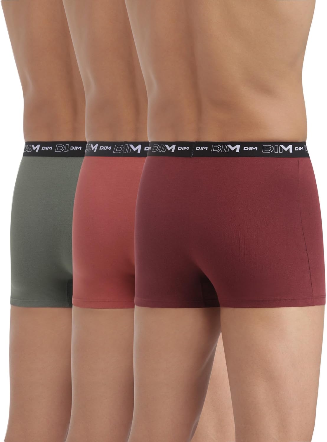 Detalle de DIM Lot de 3 Boxers Homme en Coton Stretch Respirant – Maintien Optimal sans Étiquette
