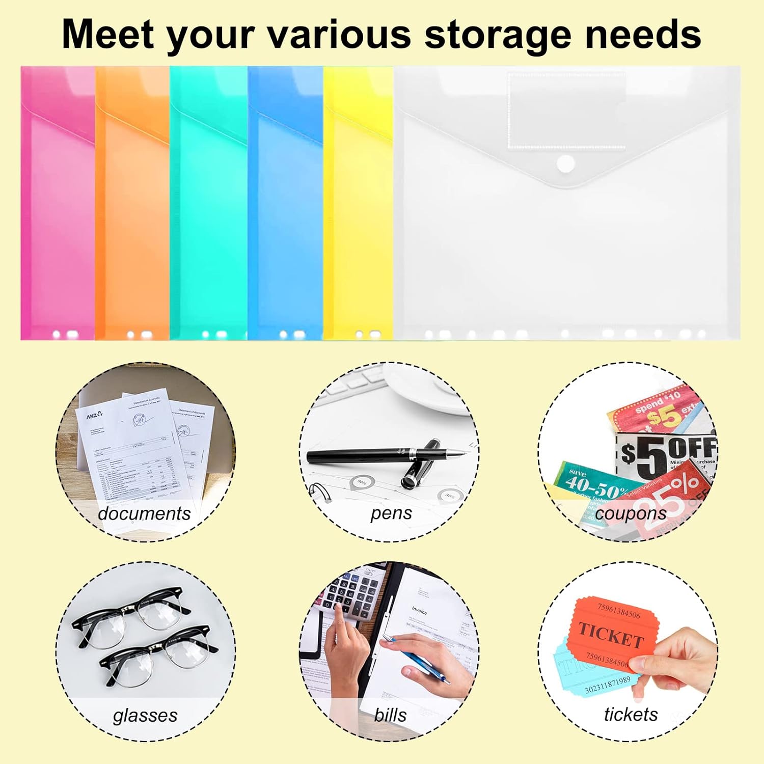 Thumbnail 3 de Dokumententasche A4 12er Pack mit Klettverschluss 📁