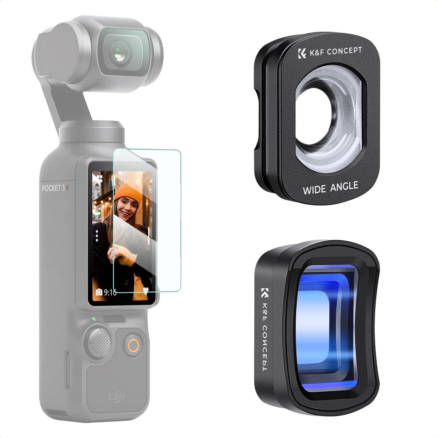Detalle de K&F CONCEPT Filtre 1.2X Anamorphique & Grand Angle Magnétique pour DJI Osmo Pocket 3