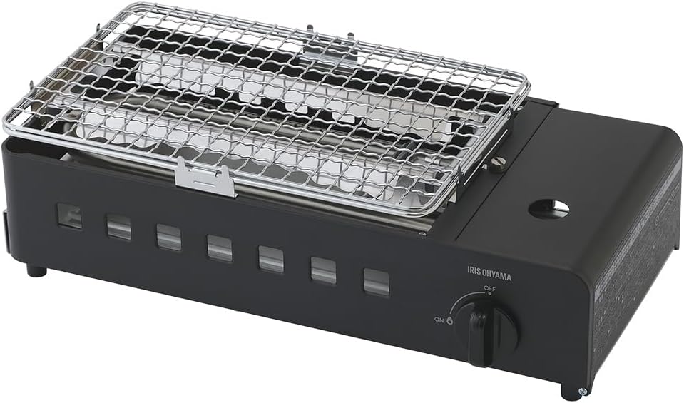 Detalle de アイリスオーヤマ 炉端焼きカセットコンロ IGC-R1-H 分解洗浄・ふく射板加熱 チャコール