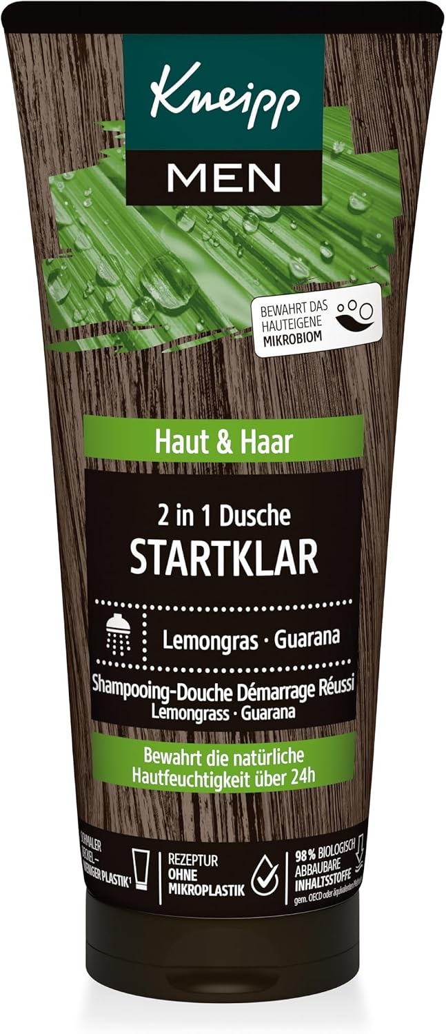 Detalle de Kneipp Set Regalo Männersache – 2 in 1 Doccia Uomo (2 x 200 ml) | Startklar & Kraftvoll