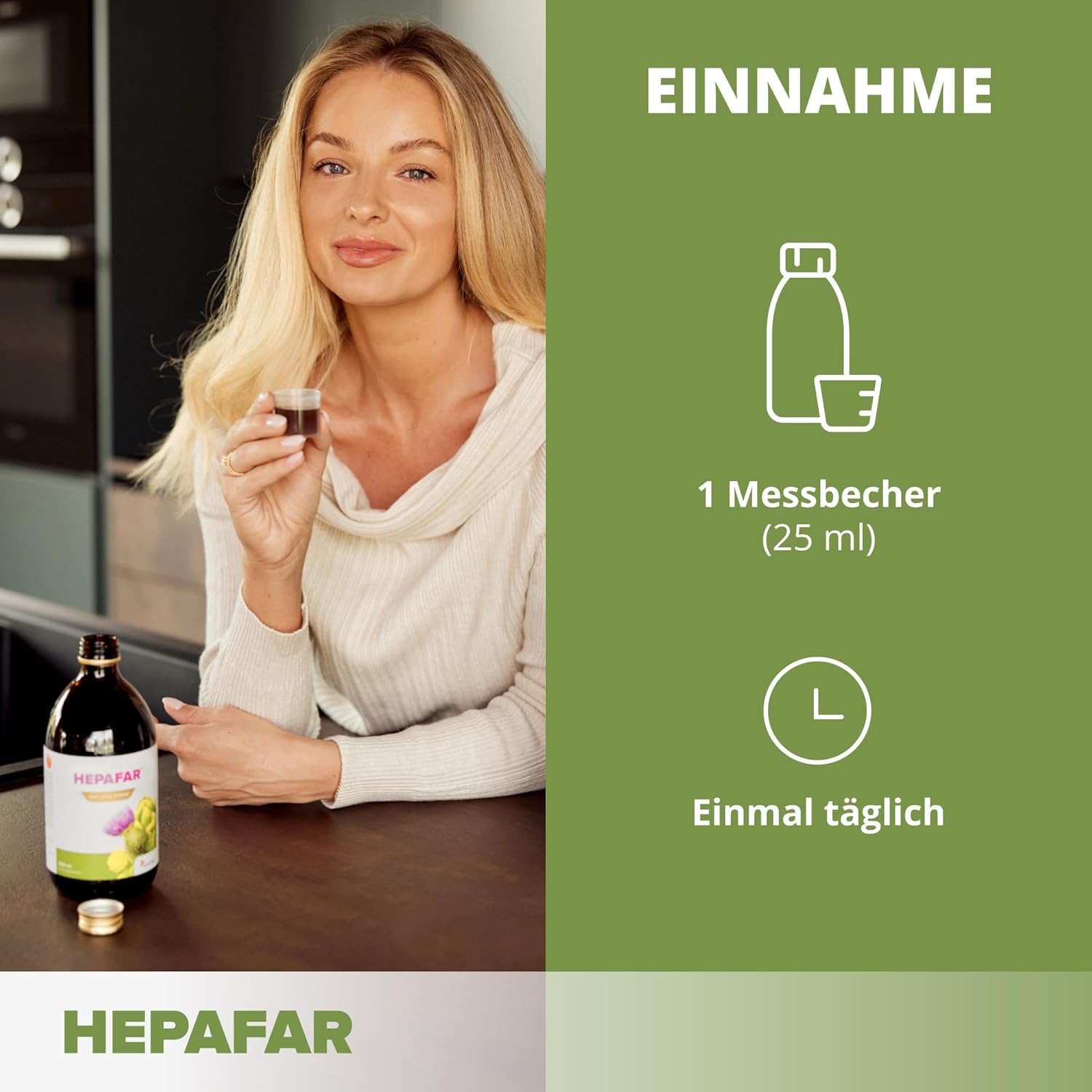 Thumbnail 3 de Hepafar Drink – Leber 500 ml (für 20 Tage) mit Mariendistel, Grünem Tee & Artischocke