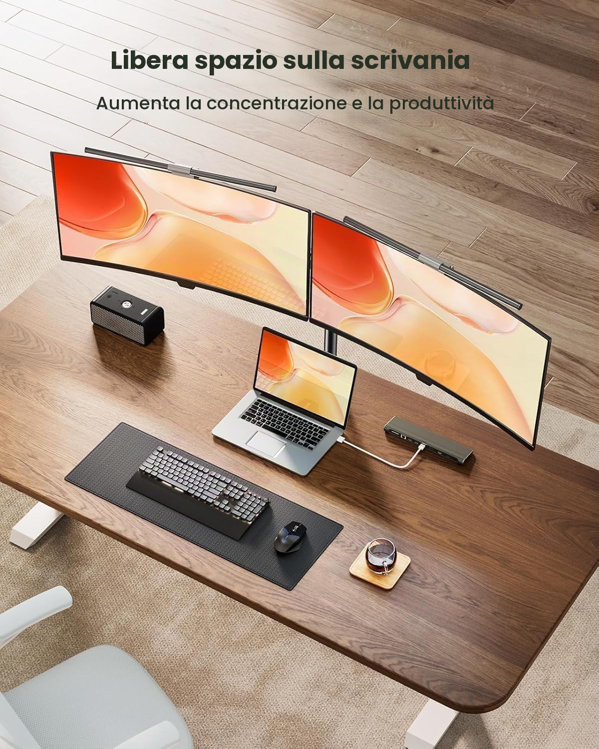 Thumbnail 6 de ErGear supporto doppio monitor 32 pollici