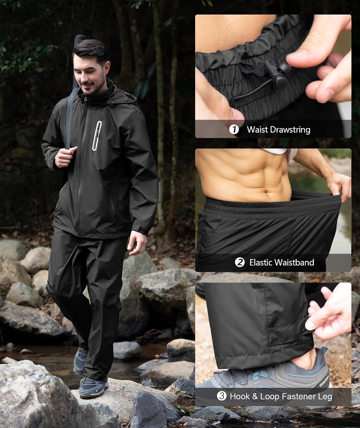 Thumbnail 4 de SWISSWELL Men's Golf Rain Suit, S-5XL