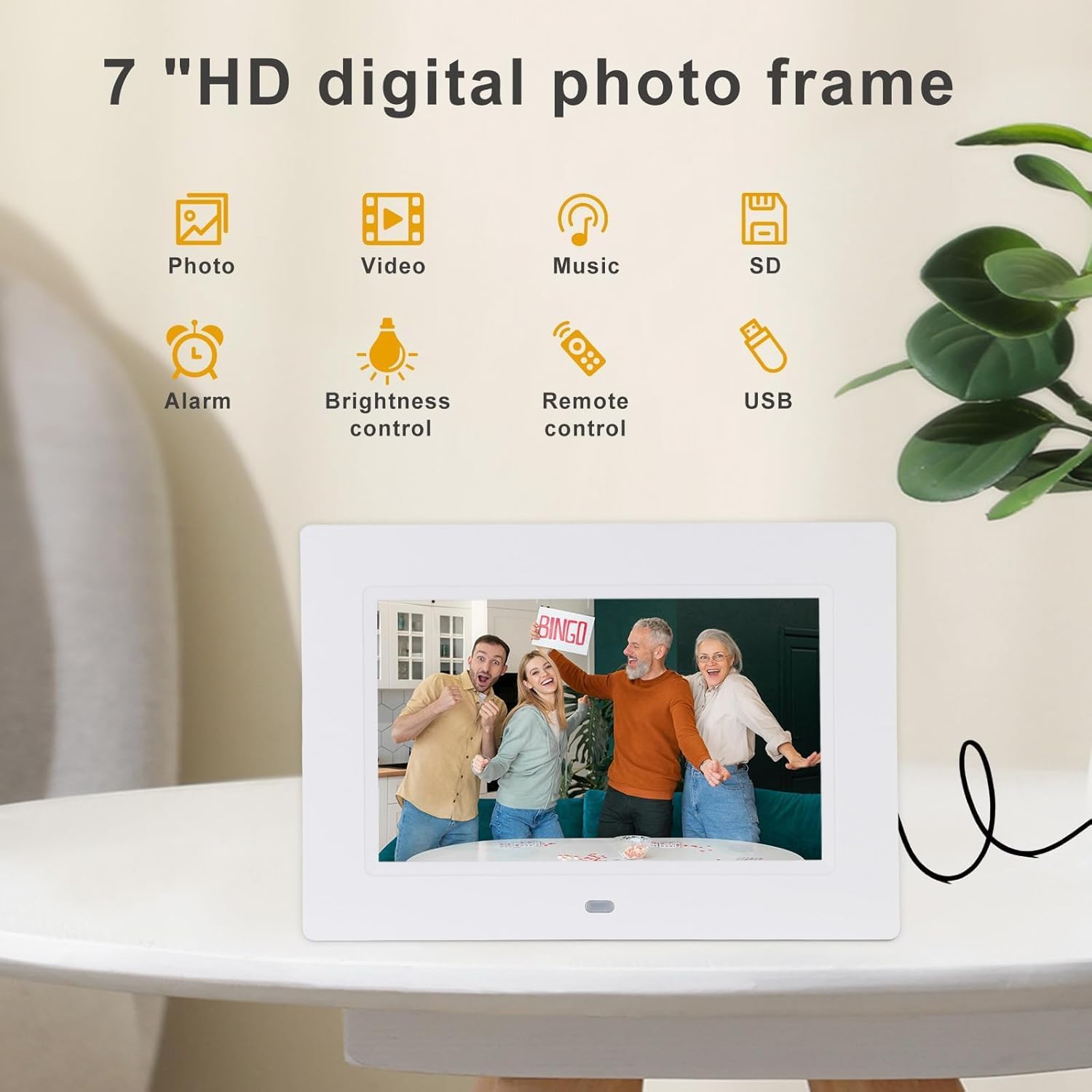 Detalle 2 de Johnziny 7 Inch Digital Photo Frame 1024x600P
