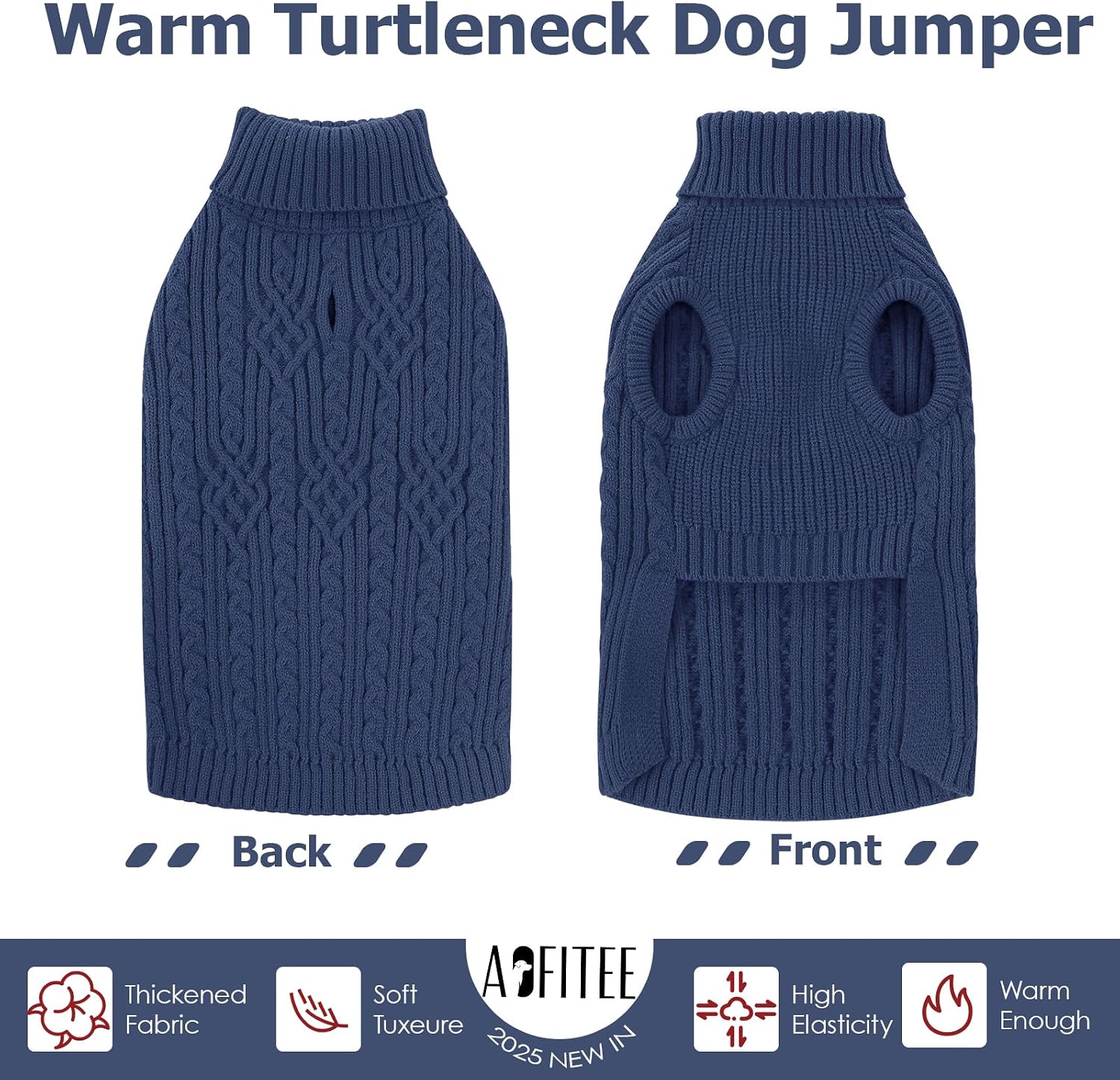 Thumbnail 1 de AOFITEE Small Dog Jumper Blue S