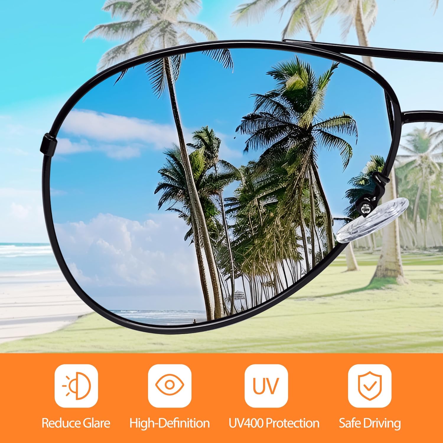 Detalle 1 de Pilot polarized sunglasses UV400 for driving