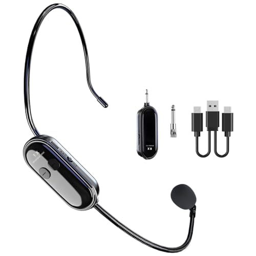 Detalle de Microfono Wireless ad Archetto 2 in 1 di Kinizuxi: versatilità senza fili per insegnamento, fitness e live