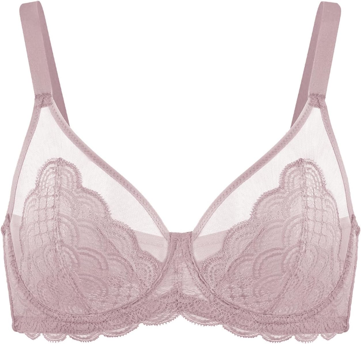 Detalle de HSIA Minimizer Bras for Women Large Bust Full Coverage Lace Plus Size Bra - Mermaid Scales