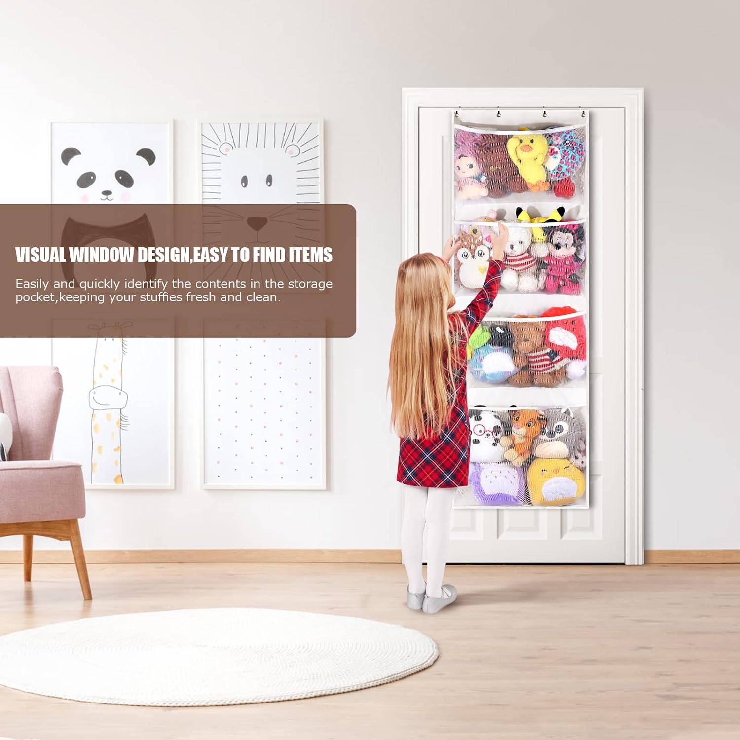 Detalle 2 de Over Door Teddy Hammock 66" x 23" Storage Net