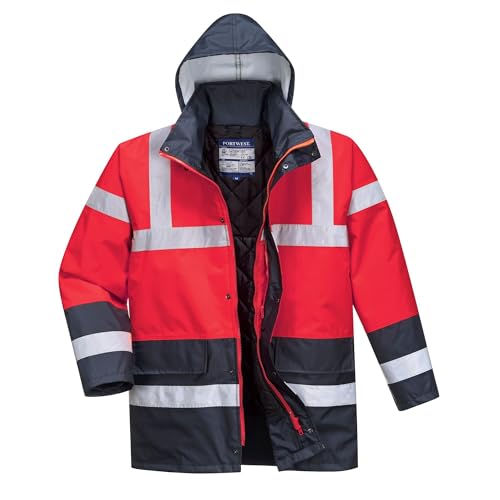 Detalle de Portwest Parka Bicolore Traffic rouge/marine taille S ⚙