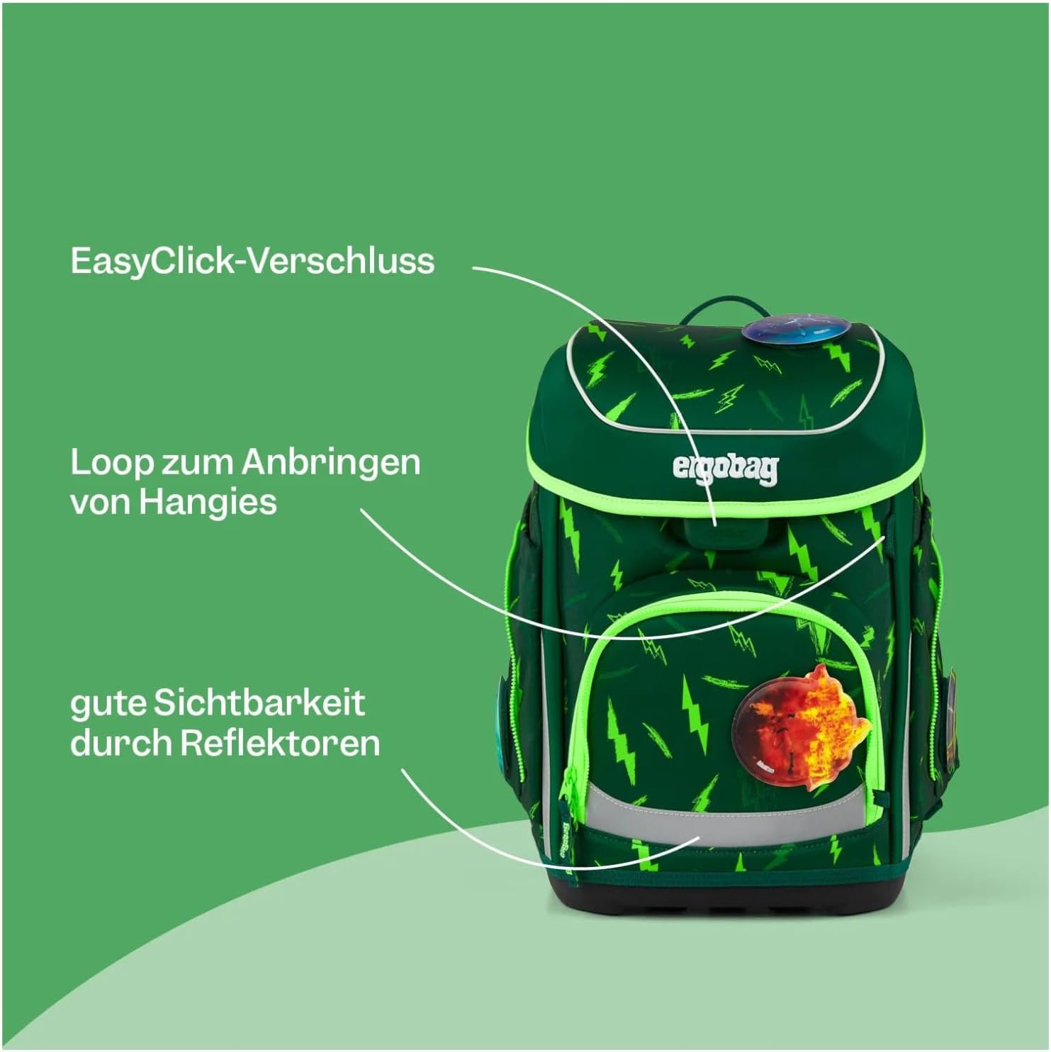 Thumbnail 2 de ergobag Schulranzen-Set cubo Set VerfolgBärjagd – Dunkelblau