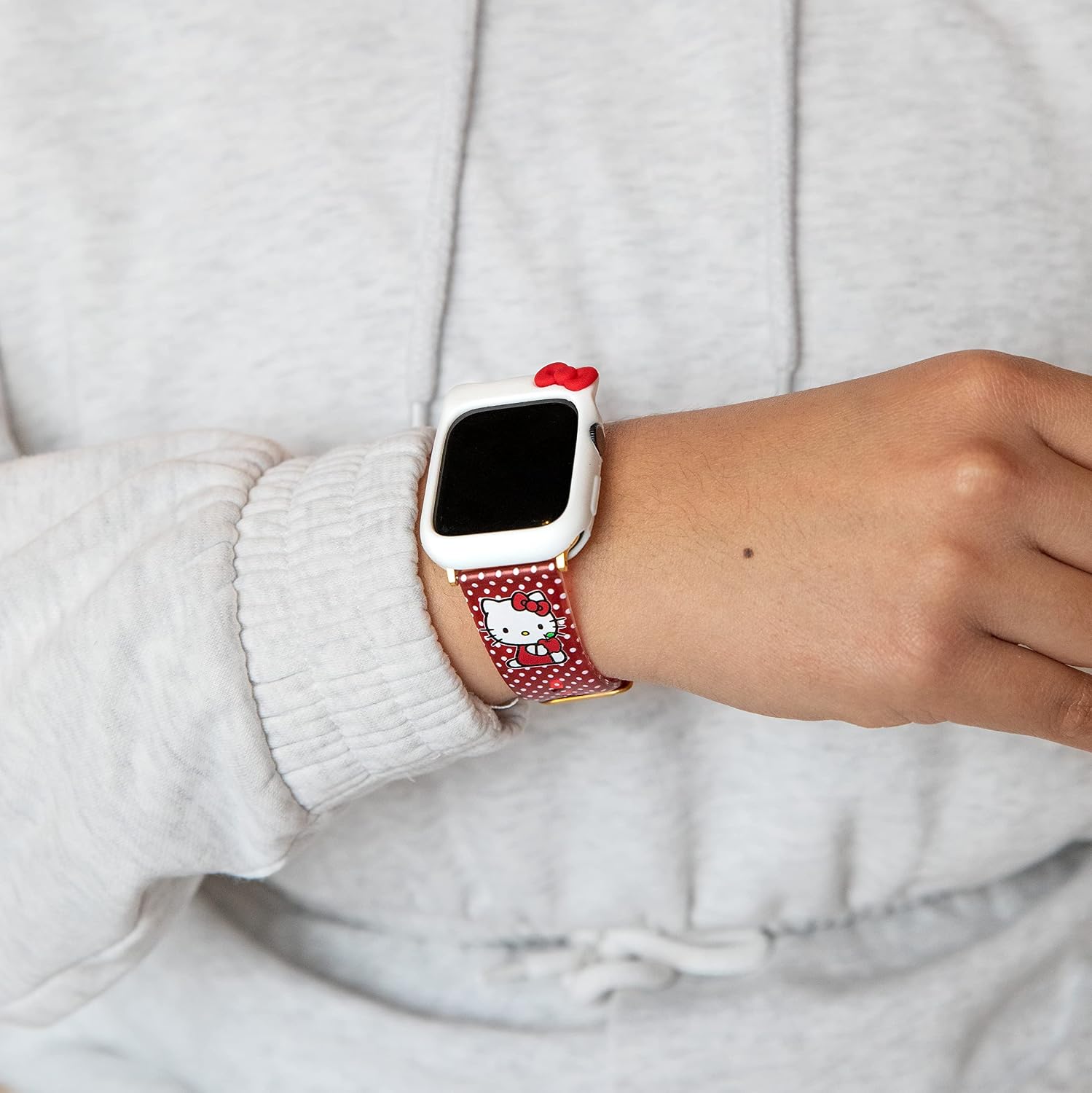 Detalle 2 de Sonix x SANRIO Apple Watchケース ハローキティ ホワイト シリコン製 38/40/41mm対応