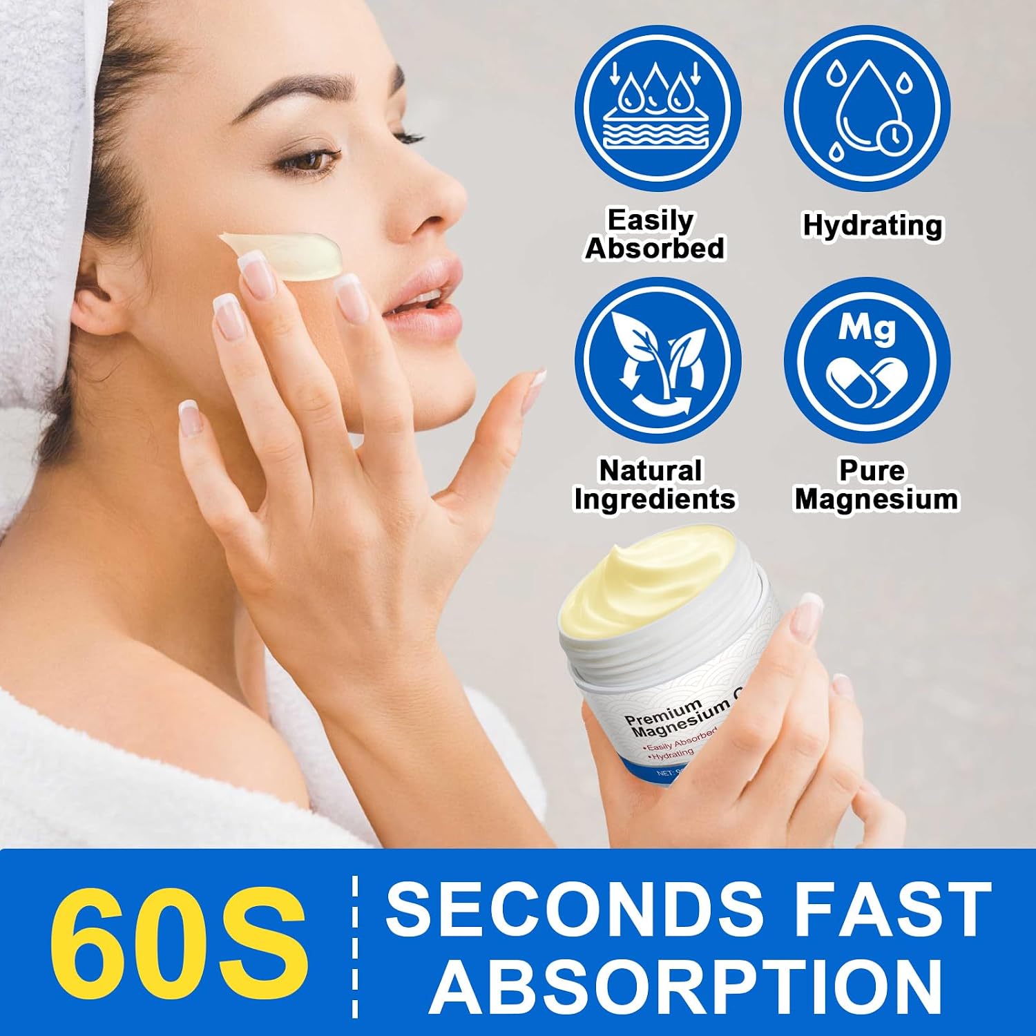 Detalle de 2Pack Magnesium Cream 2× for Muscle and Joint relief