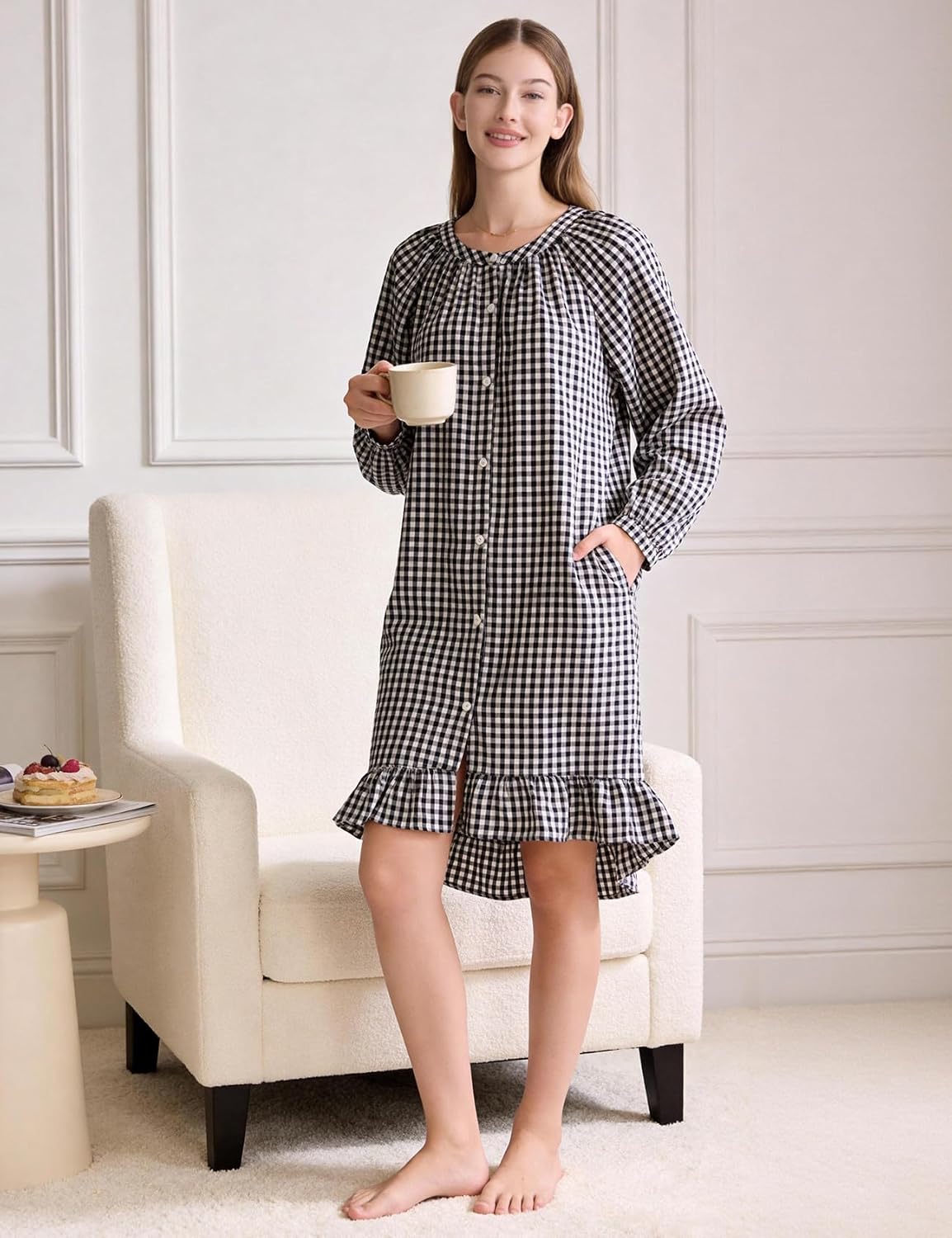 Detalle de PEHMEA Women's Nightgown in Cotton