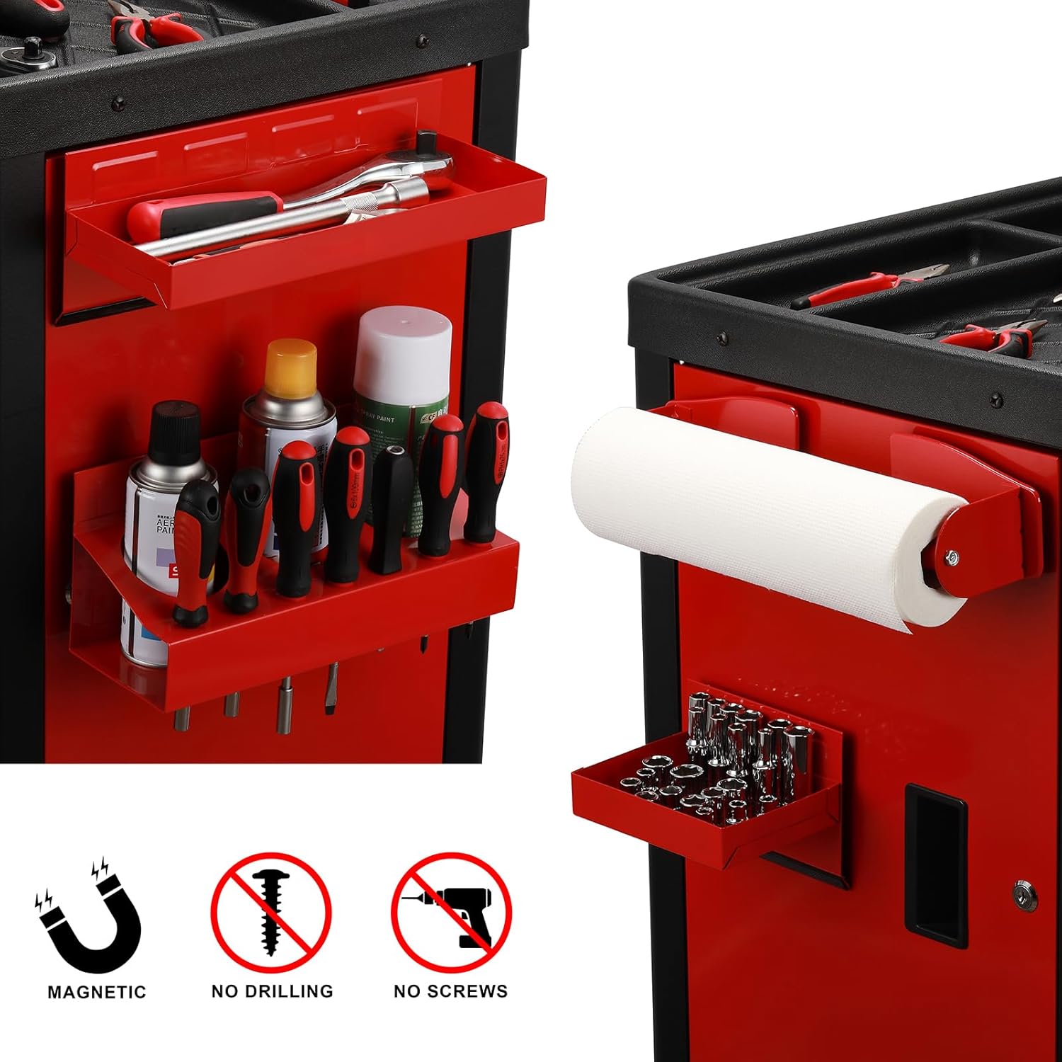Thumbnail 5 de Mayouko Magnetic Toolbox Shelf & Tray Set for Workshop