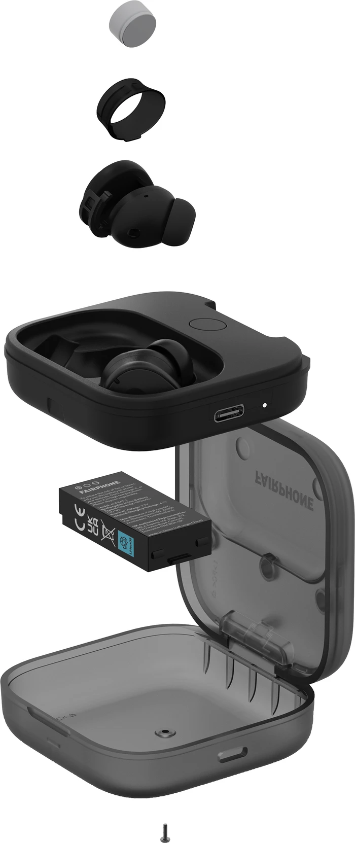 Thumbnail 3 de Fairphone 6 256GB Grün 5G + Fairbuds True Wireless Earbuds Schwarz – nachhaltiges Smartphone mit Reparierbarkeit