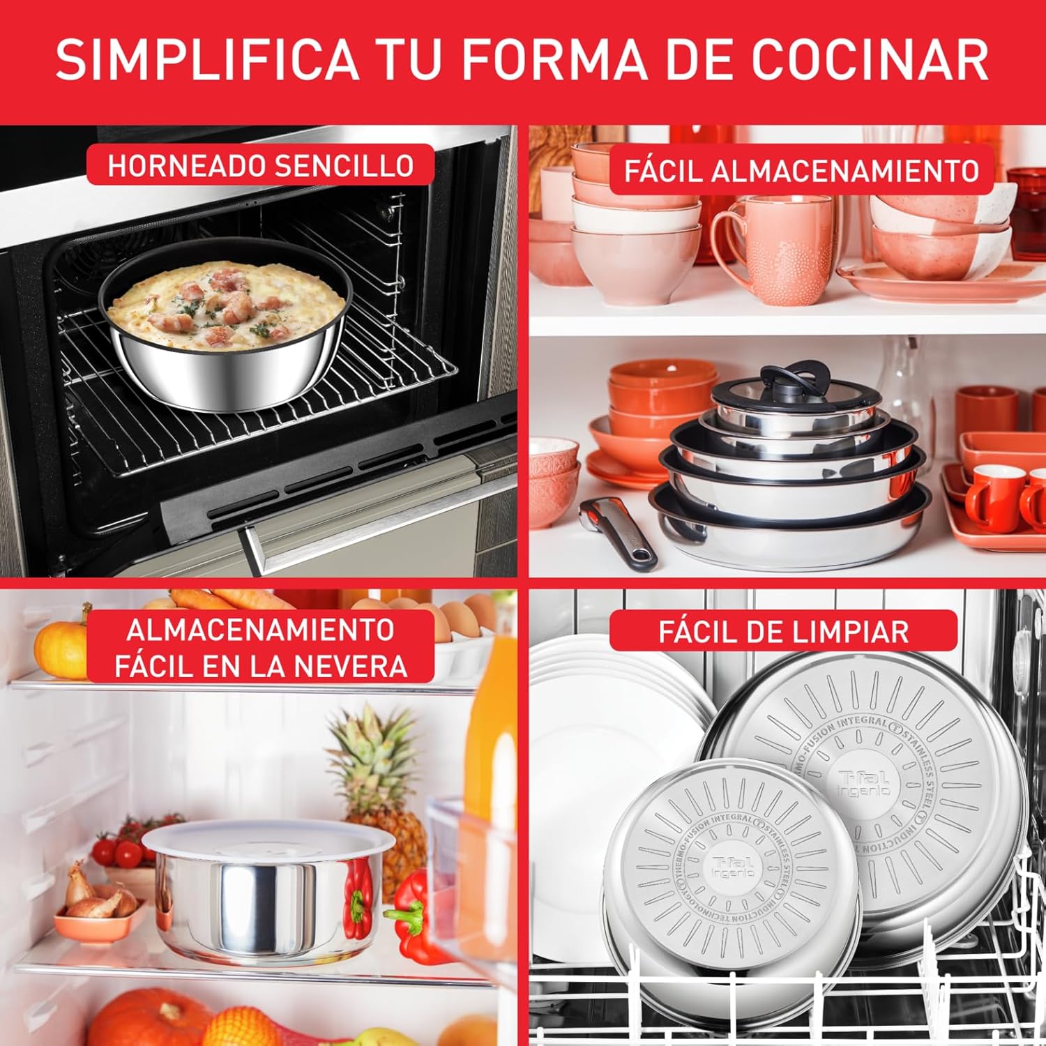 Thumbnail 4 de Tefal Ingenio Preference On - Sartenes apilables 24/28 cm
