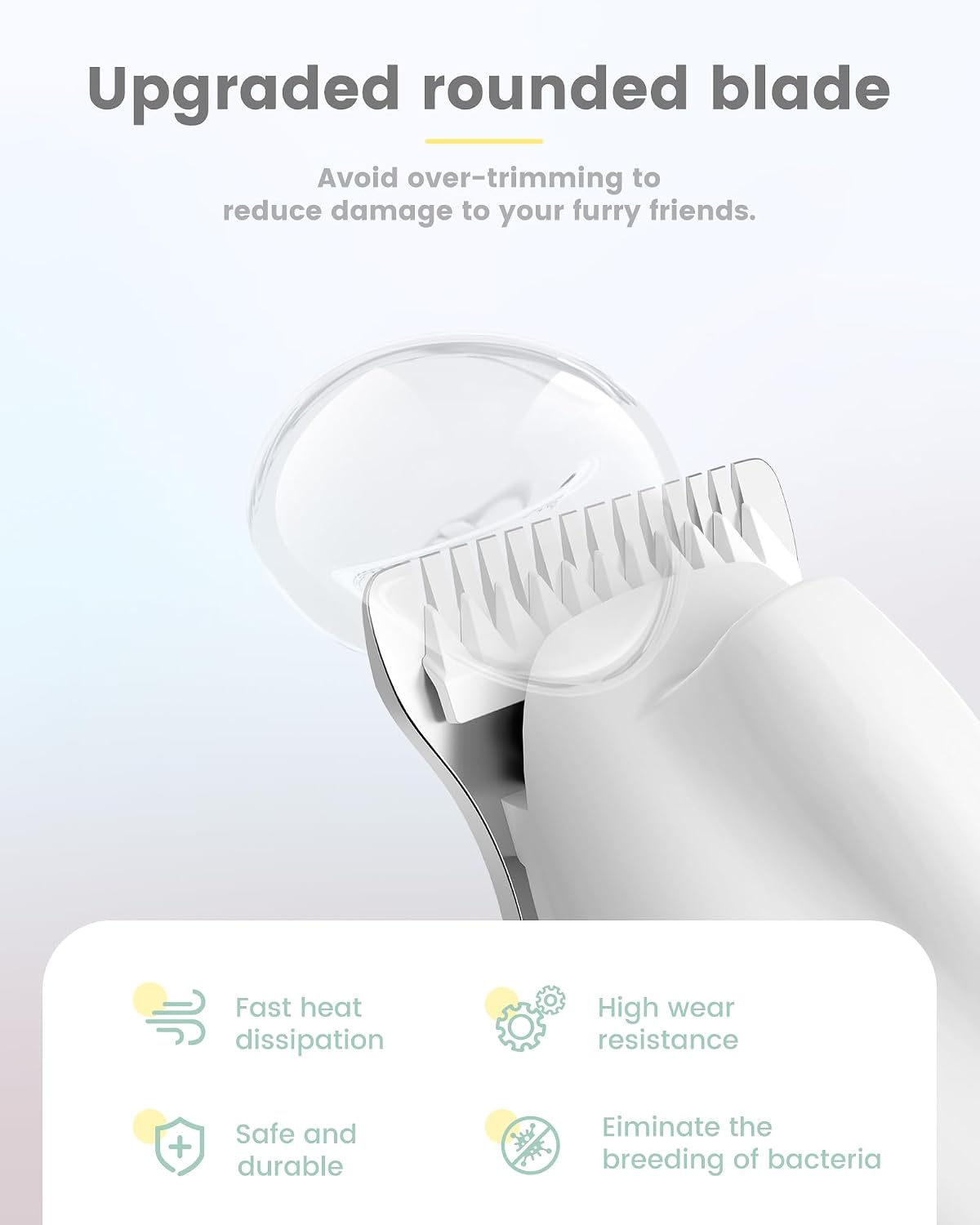Detalle de Dog Paw Trimmer: 35dB Ultra-Low Noise Cordless Grooming Clip-Per for Small Pets