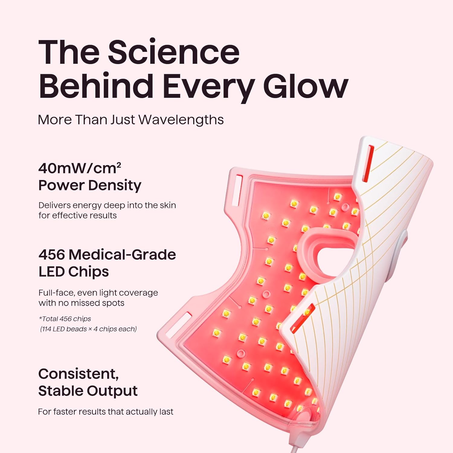 Thumbnail 5 de wavytalk Glow Time LED Red Light Therapy Mask for Face (Red, Near-Infrared, Blue & Amber)