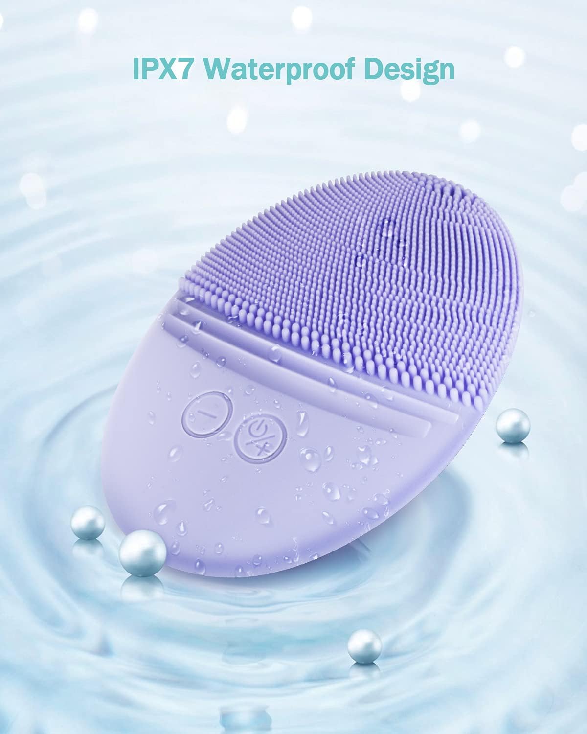 Thumbnail 4 de EZBASICS KD303 Silicone Sonic Facial Cleansing Brush, Violet, Waterproof