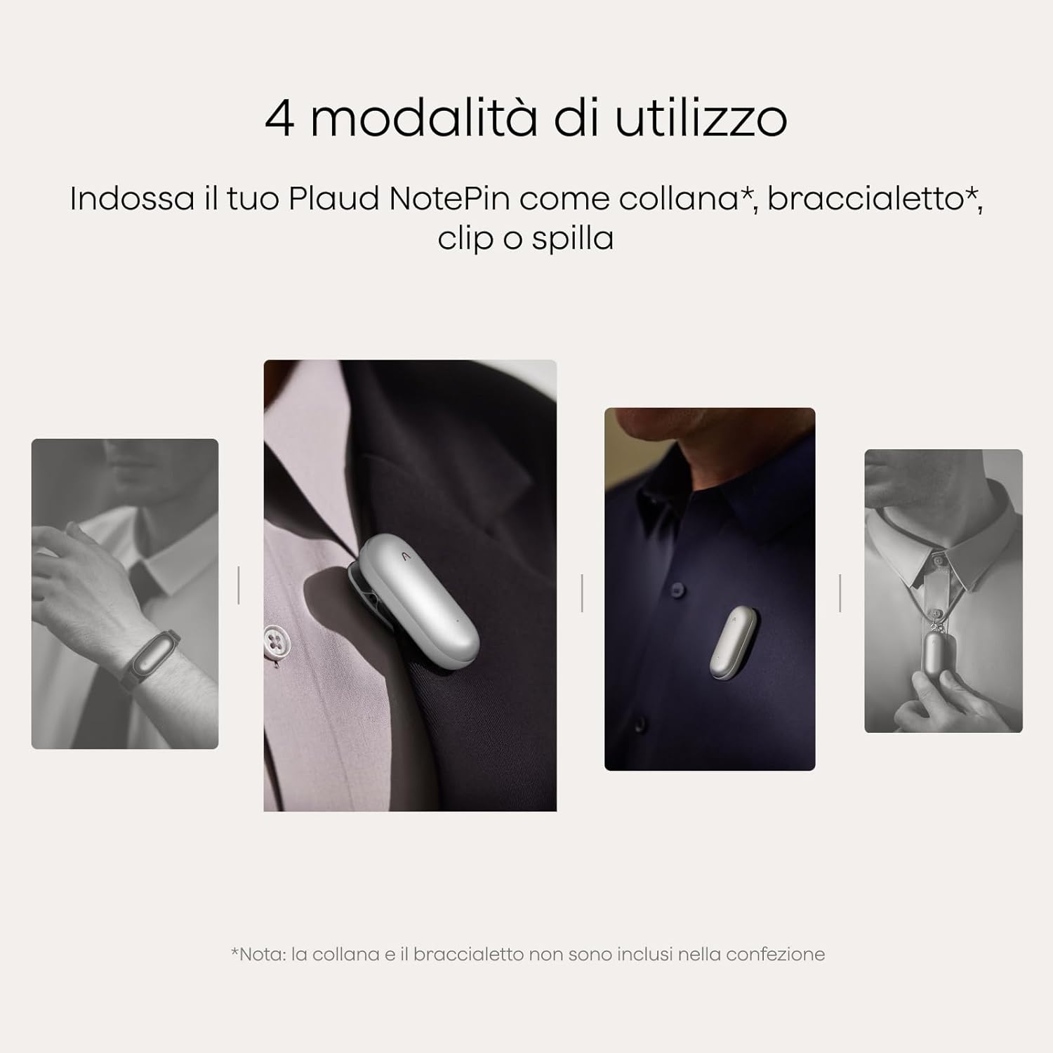 Thumbnail 2 de Plaud NotePin Registratore Vocale AI Professionale – Trascrizione in 112 lingue, Riassunti Multidimensionali e Controllo Appunti