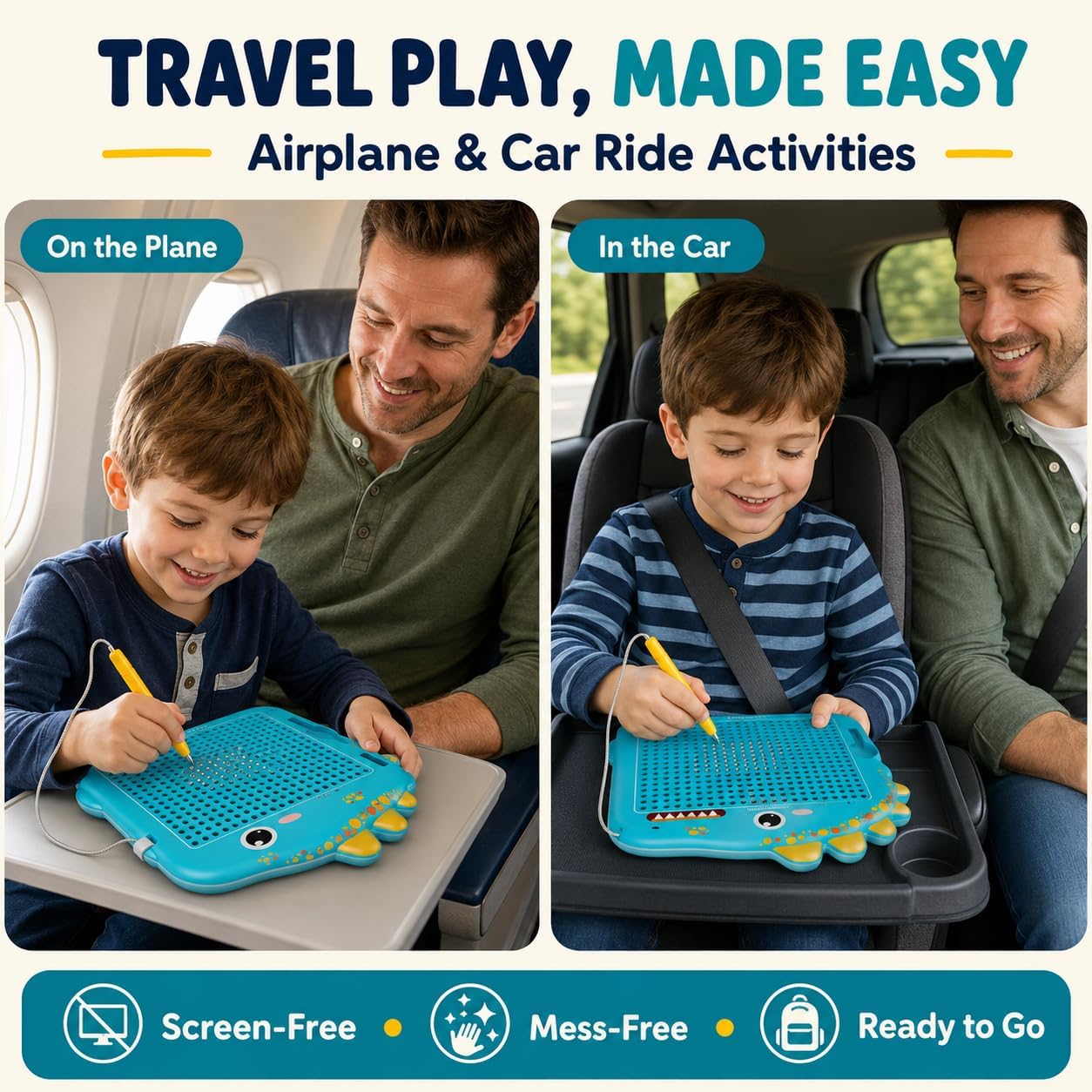 Detalle 2 de Magnetic Drawing Board for Kids, 8.15 x 7.6 Inches