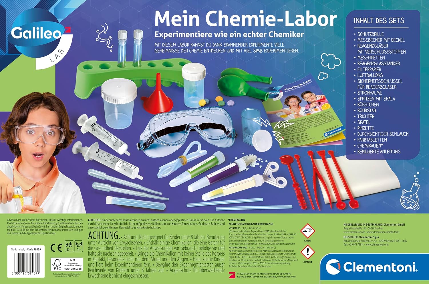 Detalle de Clementoni Galileo Lab Chemie-Labor 8+ 🧪
