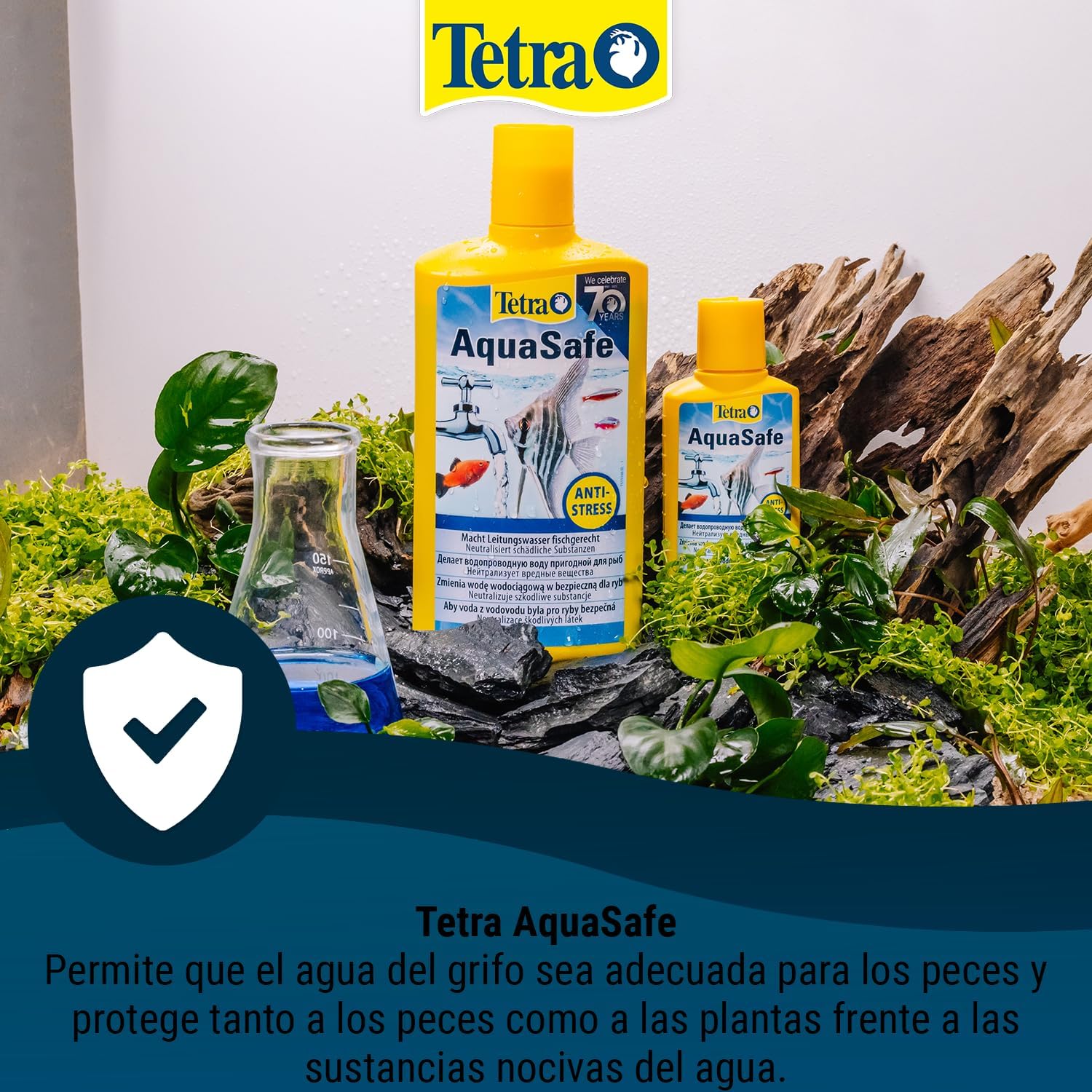 Detalle 2 de Tetra AquaSafe 5L - Agua Segura para Acuarios 🐟