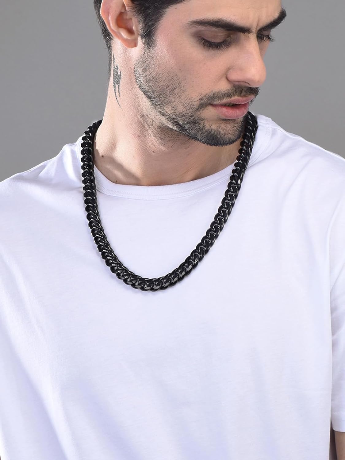 Thumbnail 1 de PROSTEEL Collana Uomo a Catena Cubana Barbazzale Grande – misure 35–75 cm, spessori 5/6/10/14 mm, acciaio inox 316L